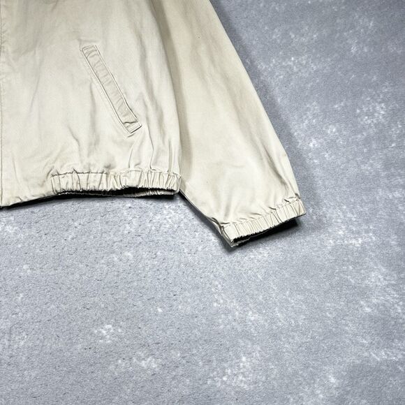 Polo Ralph Lauren Jacket Harrington Bomber Men’s Large Tan Full Zip MADE in USA - Picture 4 of 13